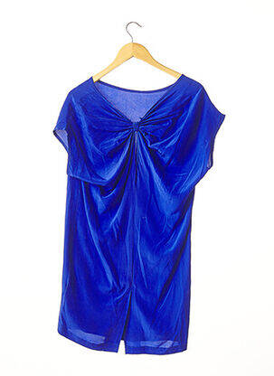 Robe courte sans manche sans manche bleu SARA BERMAN femme