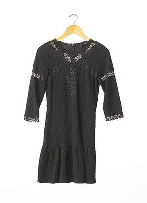Robe mi-longue fermeture zippée au dos noir THE KOOPLES femme