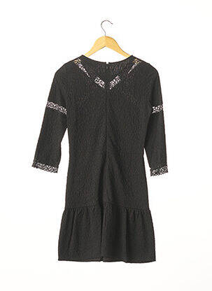 Robe mi-longue fermeture zippée au dos noir THE KOOPLES femme