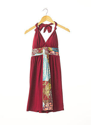 Robe mi-longue rouge SINGLE DRESS pour femme
