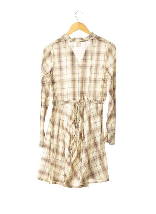 Robe mi-longue beige LUNN pour femme