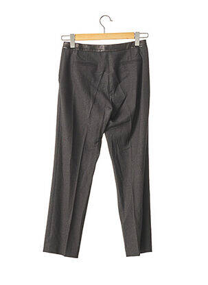 Pantalon droit fermeture zippée sous rabat avec crochet taille normale gris GEORGES RECH femme