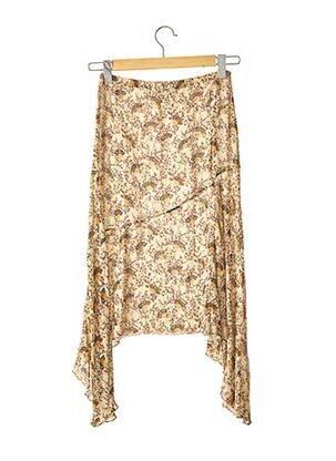 Jupe mi-longue taille élastique beige KRIZIA POI femme