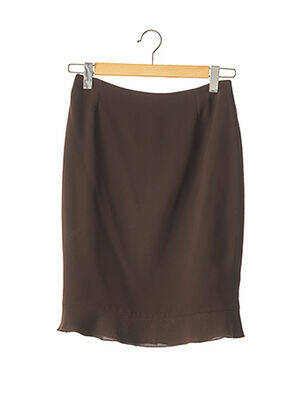 Jupe mi-longue doublure marron MAUD DEFOSSEZ femme