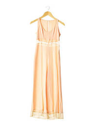Combi-pantalon tissage crêpe orange CHLOE femme