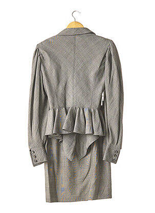 Ensemble jupe fermeture boutonnée sur le devant gris UNGARO femme