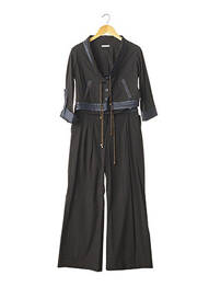 Ensemble pantalon fermeture boutonnée sur le devant noir PAULE KA femme