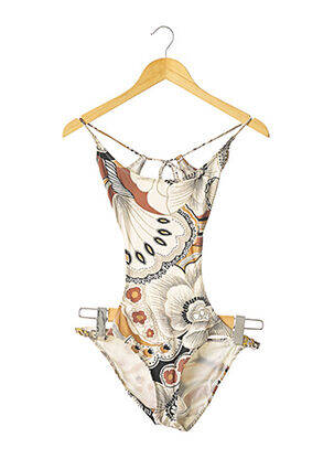 Maillot de bain 1 pièce imprimé fantaisie gris DOLCE & GABBANA femme