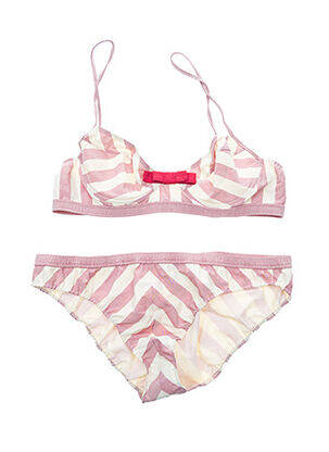 Maillot de bain 2 pièces fermeture clip rose LOUIS VUITTON femme