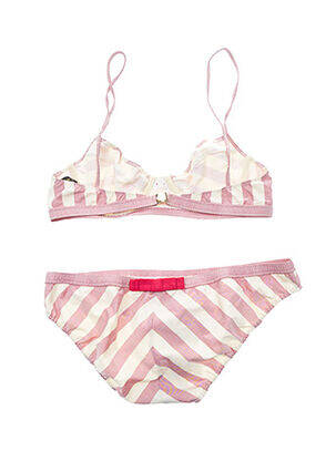 Maillot de bain 2 pièces fermeture clip rose LOUIS VUITTON femme