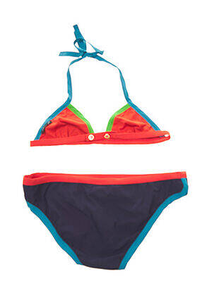 Maillot de bain 2 pièces fermeture liens à nouer haut triangles bleu MARC JACOBS femme