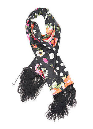 Foulard imprimé fantaisie noir WEILL femme