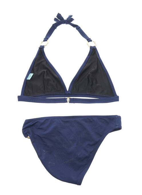 Maillot de bain 2 pièces bleu LETARTE pour femme