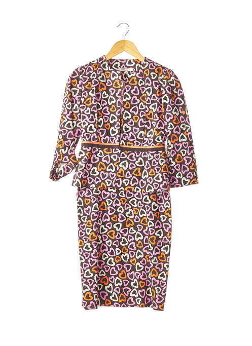 Ensemble robe type de veste casual rose PAULE KA femme