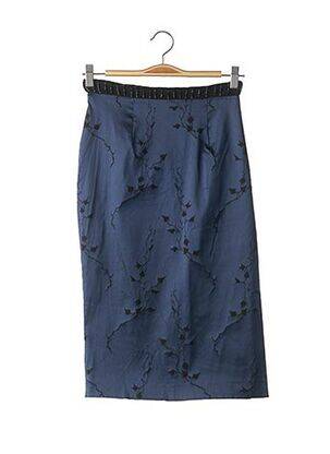 Jupe mi-longue taille élastique bleu ALESSANDRO DELL'ACQUA femme