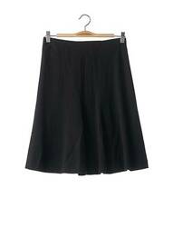 Jupe mi-longue fermeture zip latéral noir GUNEX femme
