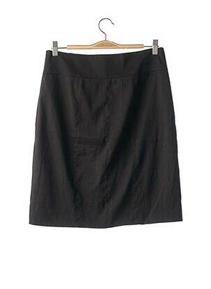 Jupe mi-longue coupe droite noir JIN-JA femme