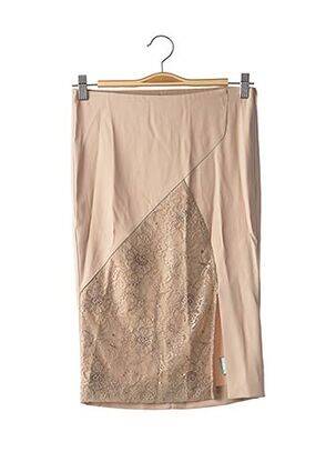 Jupe mi-longue fermeture zip latéral beige PATRIZIA PEPE FIRENZE femme