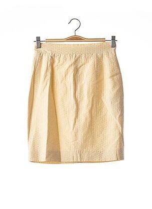 Jupe courte coupe droite jaune PAULE KA femme