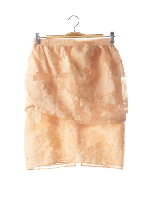 Jupe mi-longue coupe droite orange LA PERLA femme