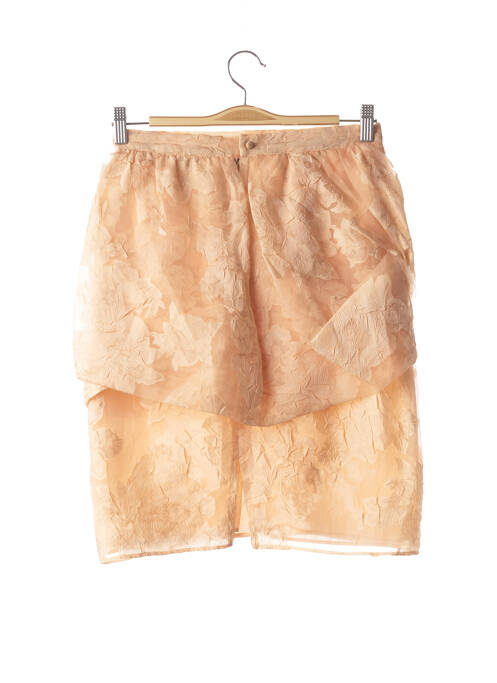 Jupe mi-longue coupe droite orange LA PERLA femme