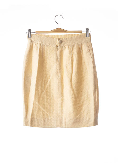 Jupe courte coupe droite jaune PAULE KA femme