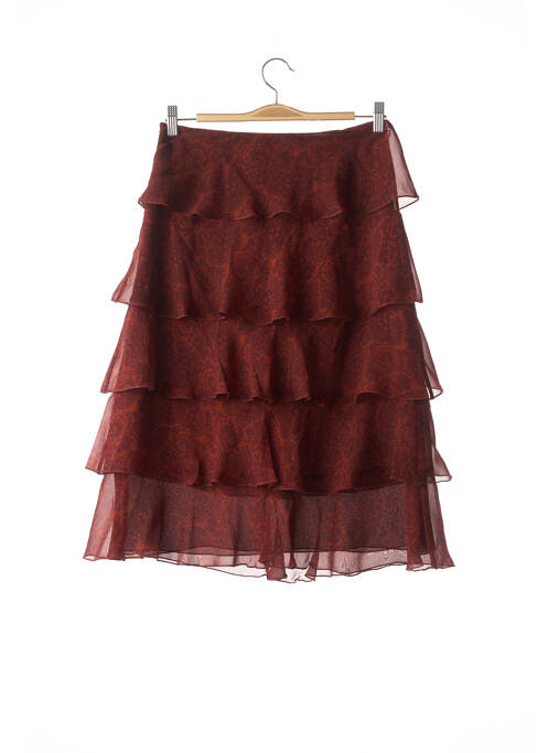 Jupe mi-longue rouge APOSTROPHE pour femme