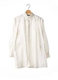 Chemisier tissage popeline manches longues blanc WORKSHOP femme