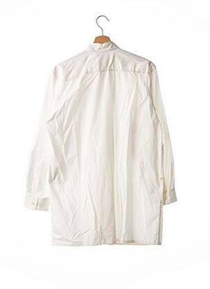 Chemisier tissage popeline manches longues blanc WORKSHOP femme