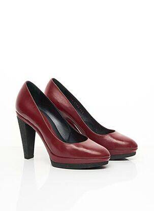 Escarpins matière lisse talon de 7 à 9cm rouge SERGIO ROSSI femme