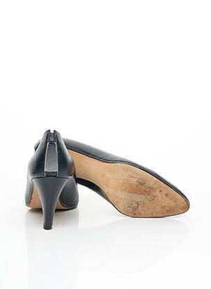Escarpins semelle extérieure cuir talon de 7 à 9cm bleu ANDREA PFISTER femme