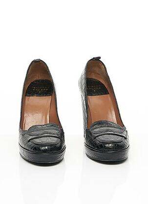 Escarpins semelle extérieure cuir talon haut de 10cm et plus noir LAURENCE DACADE femme