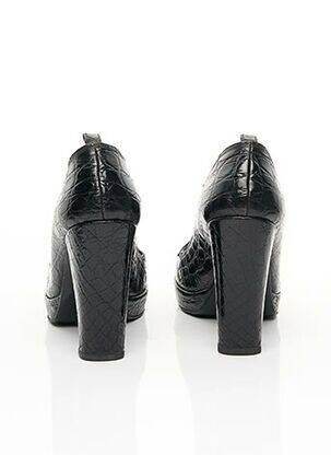 Escarpins semelle extérieure cuir talon haut de 10cm et plus noir LAURENCE DACADE femme