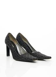 Escarpins tissage satiné talon de 7 à 9cm noir MAGLI femme