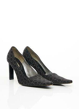 Escarpins tissage satiné talon de 7 à 9cm noir MAGLI femme