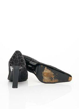 Escarpins tissage satiné talon de 7 à 9cm noir MAGLI femme