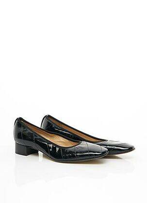 Ballerines tissage vernis talon plat jusqu'à 3cm noir GUISEPPE MORO femme