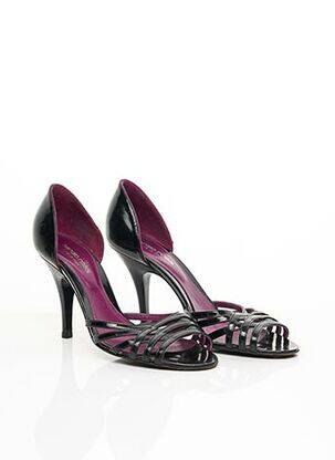 Escarpins tissage vernis talon de 7 à 9cm noir SERGIO ROSSI femme