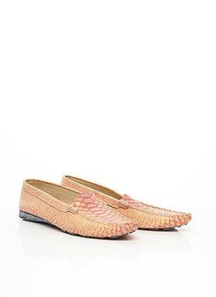 Mocassins talon plat jusqu'à 3cm rose BISCONTI femme