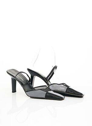 Mules/sabots semelle extérieure cuir talon de 7 à 9cm noir SERGIO ROSSI femme