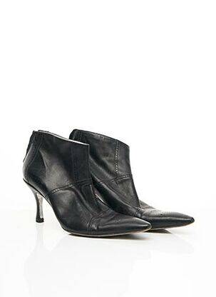 Bottines/boots matière lisse talon de 7 à 9cm noir FREE LANCE femme