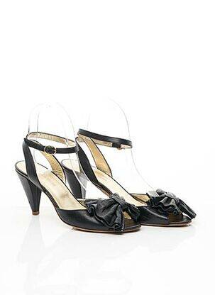 Sandales/nu pieds matière lisse talon de 7 à 9cm noir FLAVIO femme