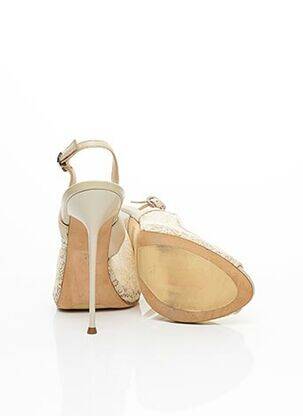 Sandales/nu pieds fermeture boucle(s) talon haut de 10cm et plus beige NANDO MUZI femme