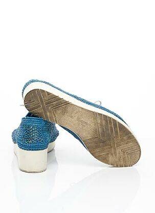 Baskets fermeture lacets talon plat jusqu'à 3cm bleu ROBERT CLERGERIE femme