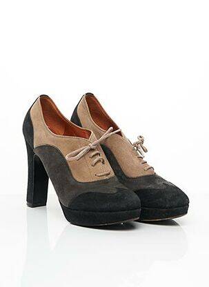 Derbies nubuck talon haut de 10cm et plus noir O L'AUTRE CHOSE femme