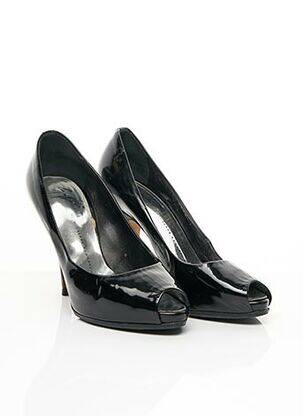 Escarpins tissage vernis talon de 7 à 9cm noir GUISEPPE ZANOTTI femme