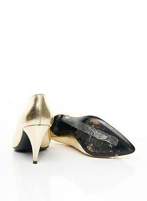 Escarpins semelle extérieure cuir talon de 7 à 9cm jaune CLARENCE femme