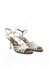 Sandales/nu pieds matière lisse talon de 7 à 9cm gris FREE LANCE femme
