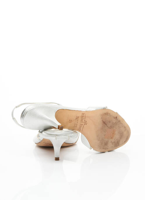 Mules/Sabots gris MICHEL PERRY pour femme