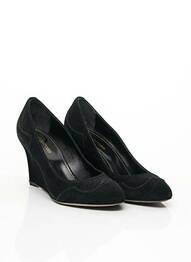 Escarpins nubuck talon de 7 à 9cm noir SERGIO ROSSI femme